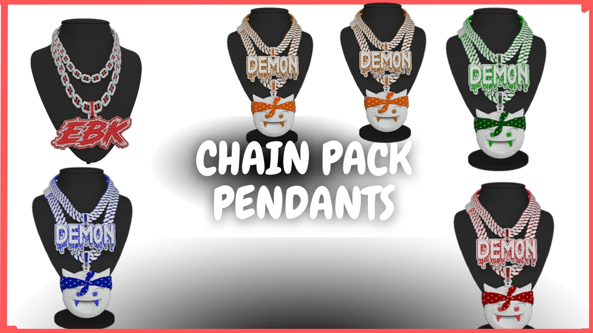 Chain Pack Pendants FiveM | 122 Custom Chain Accessories | Open Source